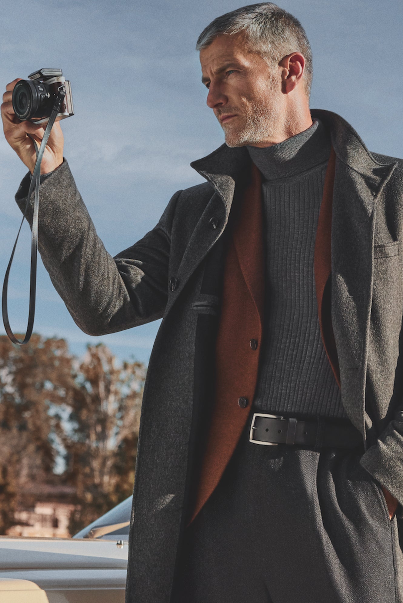 Kiremit Super Slim Fit Ekstra Dar Kesim Spor Yünlü İtalyan Ceket