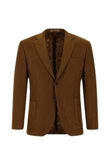 Kiremit 8 Drop Muscle Fit Uzun Atletik Kesim Spor Yünlü İtalyan Ceket