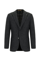 Orta Antrasit Muscle Fit Spor Yünlü İtalyan Ceket