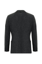 Orta Antrasit Super Slim Fit Ekstra Dar Kesim Spor Yünlü İtalyan Ceket