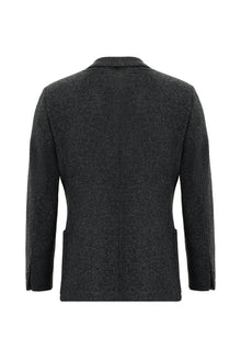 Orta Antrasit Super Slim Fit Ekstra Dar Kesim Spor Yünlü İtalyan Ceket