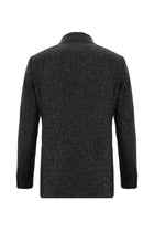 Koyu Antrasit Slim Fit Dar Kesim Spor Yünlü İtalyan Ceket
