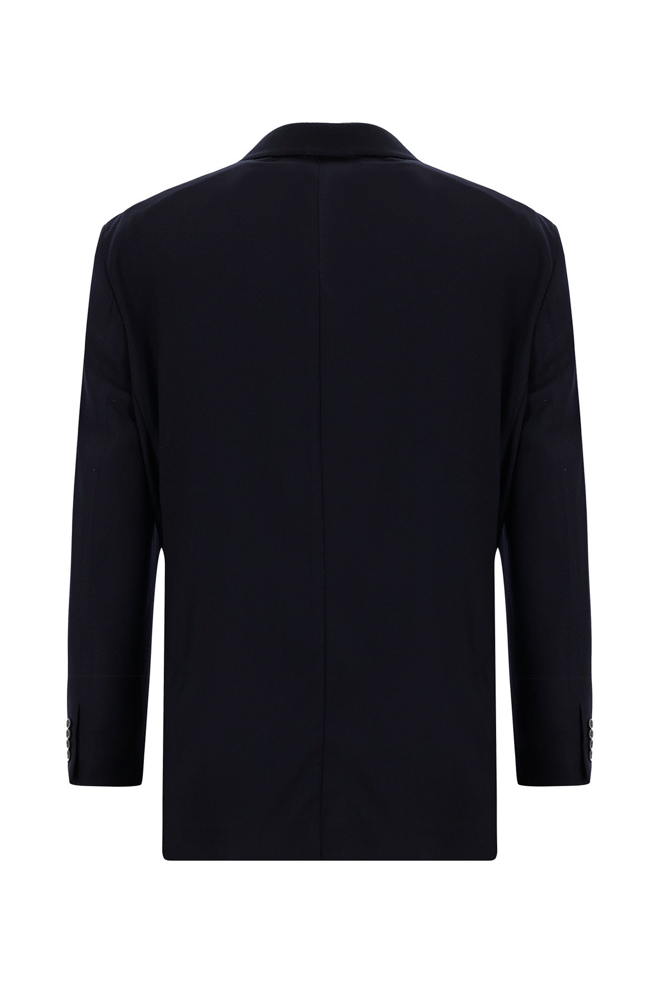 Erkek Koyu Lacivert 4 Drop Relaxed Fit Rahat Kesim Yünlü Kruvaze