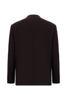 Koyu Bordo Relaxed Fit Rahat Kesim Yünlü Kaşmirli Klasik Ceket