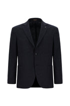 Koyu Lacivert Super Slim Fit Ekstra Dar Kesim Spor Yünlü Ceket