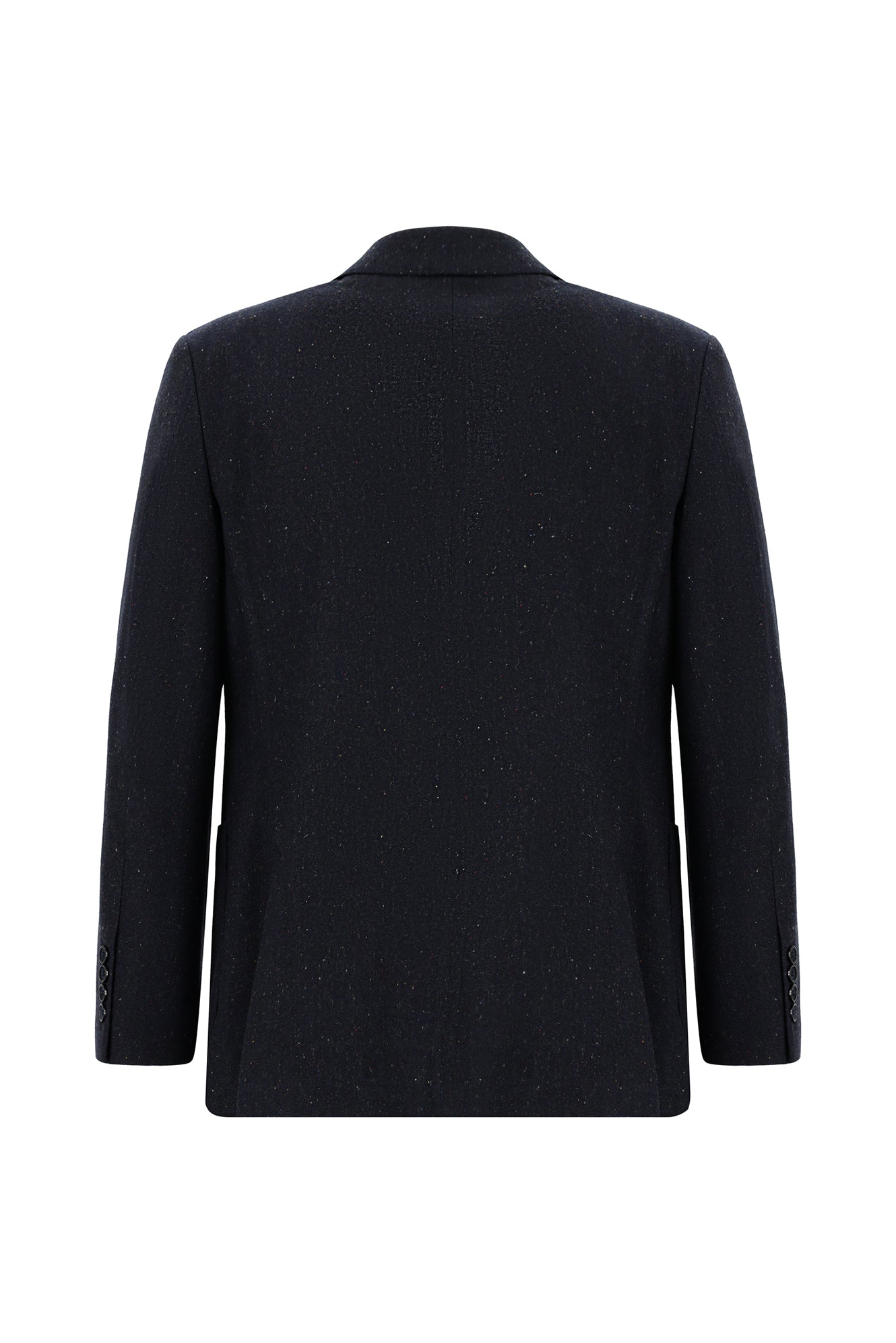 Koyu Lacivert Super Slim Fit Ekstra Dar Kesim Spor Yünlü Ceket
