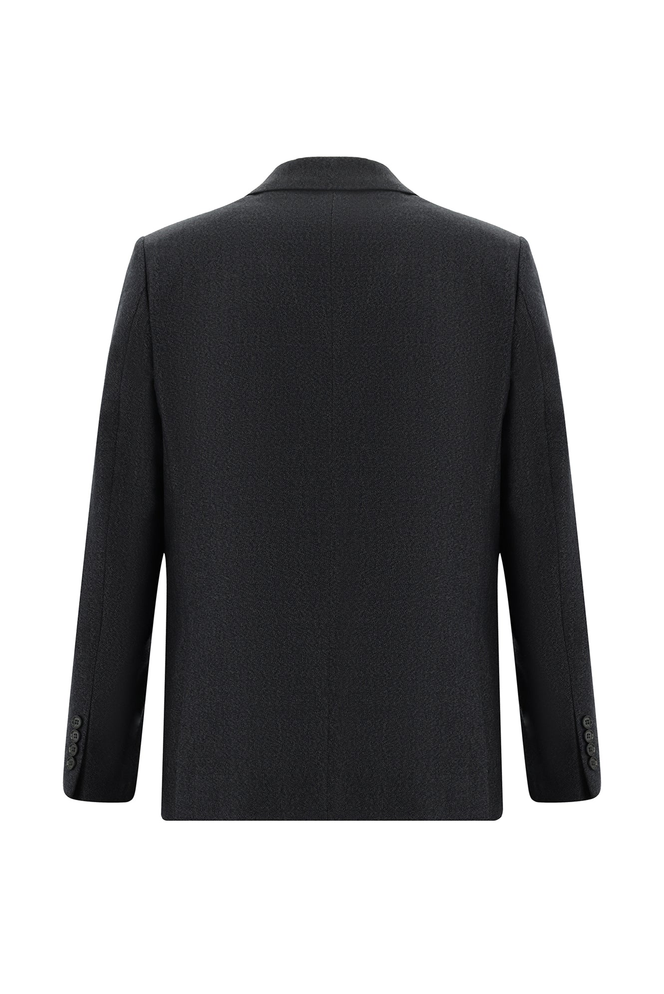 Koyu Kahve Regular Fit Klasik Desenli Yünlü Ceket