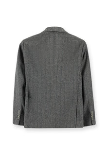 Orta Füme 4 Drop Relaxed Fit Rahat Kesim Desenli Spor ?talyan Yünlü Ceket-Abdullah Ki??l?