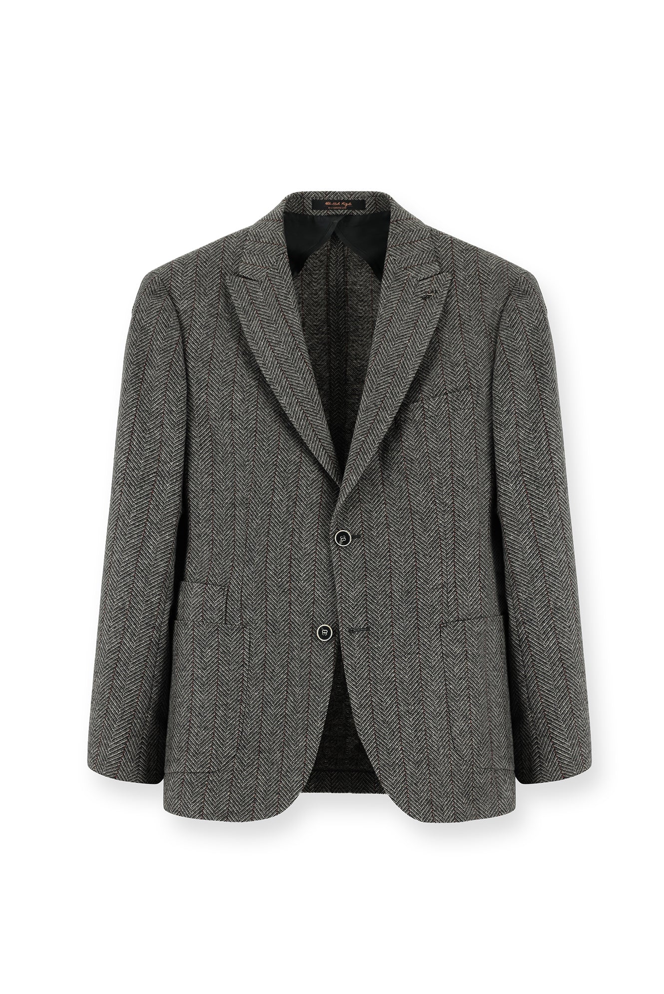 Koyu Antrasit Super Slim Fit Ekstra Dar Kesim Desenli Spor İtalyan Yünlü Ceket