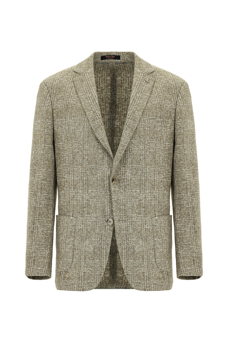 Orta Vizon 4 Drop Relaxed Fit Rahat Kesim Spor Ekose Ceket