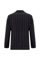 Koyu Bordo Regular Fit Yünlü Ekose Ceket