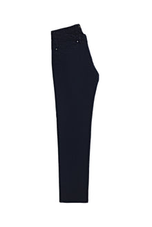 Koyu Lacivert Slim Fit Dar Kesim Likralı Kanvas / Chino Pantolon