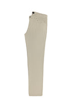 Krem Slim Fit Dar Kesim Likralı Kanvas / Chino Pantolon
