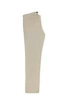 Krem Slim Fit Dar Kesim Likralı Kanvas / Chino Pantolon