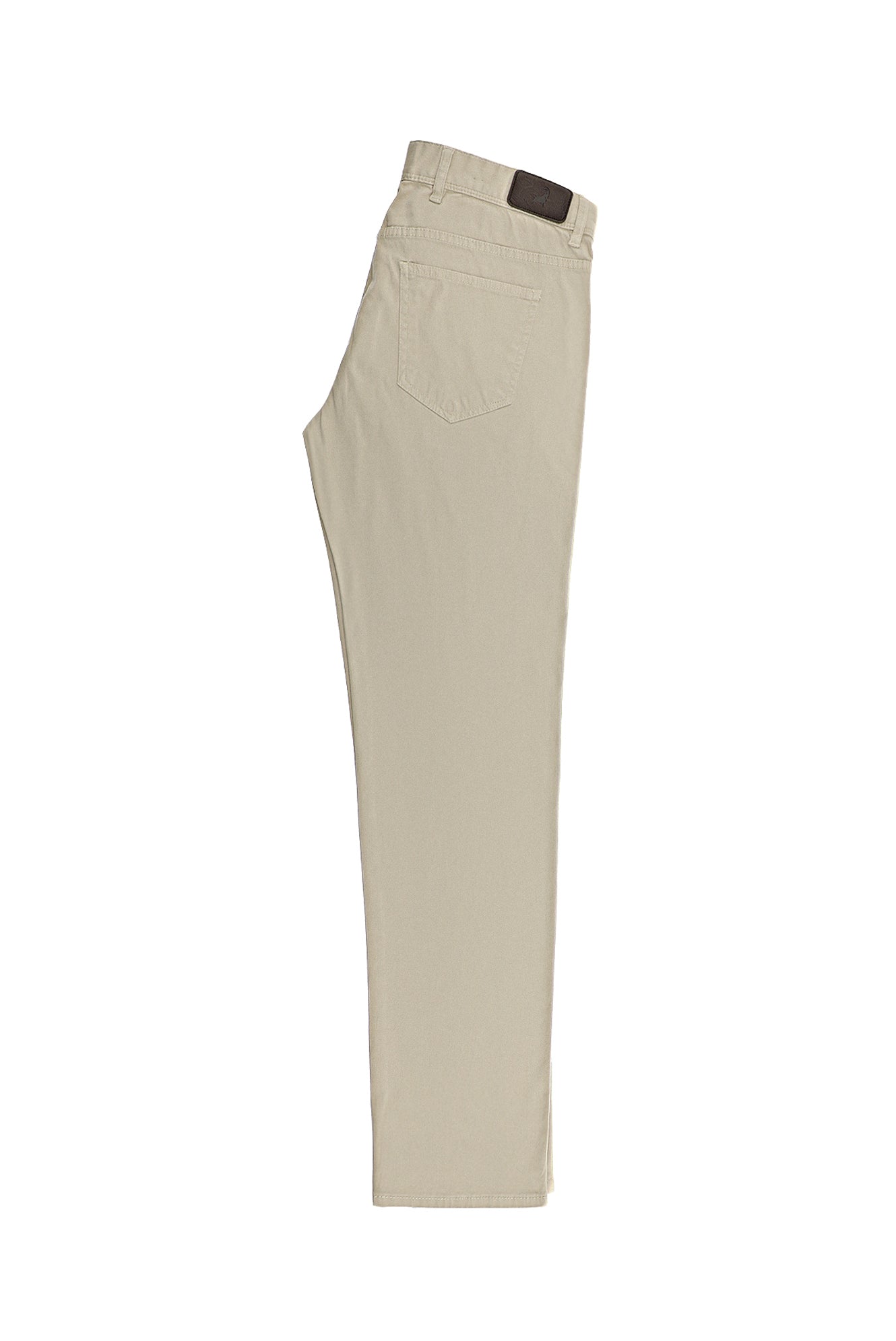 Krem Slim Fit Dar Kesim Likralı Kanvas / Chino Pantolon