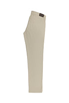 Krem Slim Fit Dar Kesim Likralı Kanvas / Chino Pantolon