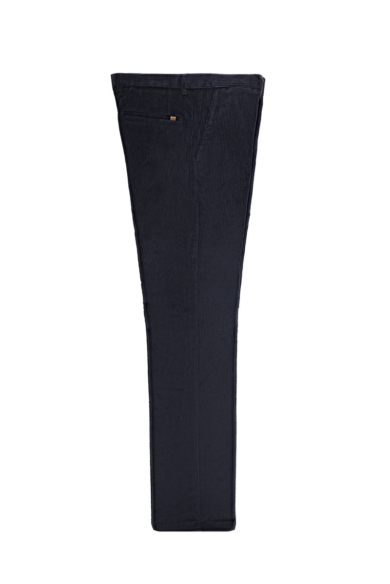 Koyu Lacivert 6 Drop Regular Fit Standart Kesim Likralı Kadife Pantolon