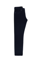 Orta Lacivert Slim Fit Dar Kesim Likralı Kadife Pantolon
