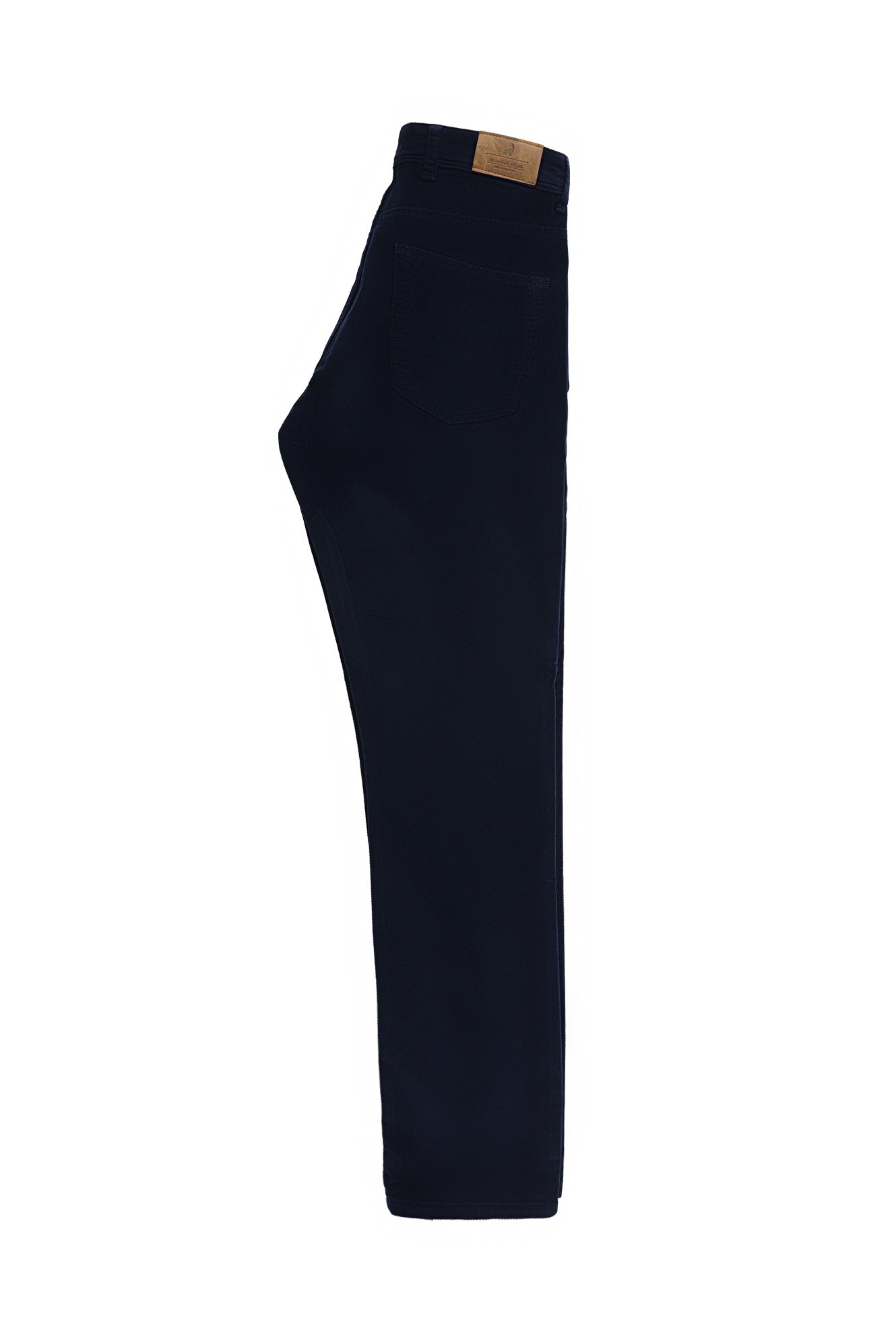 Orta Lacivert Slim Fit Dar Kesim Likralı Kadife Pantolon