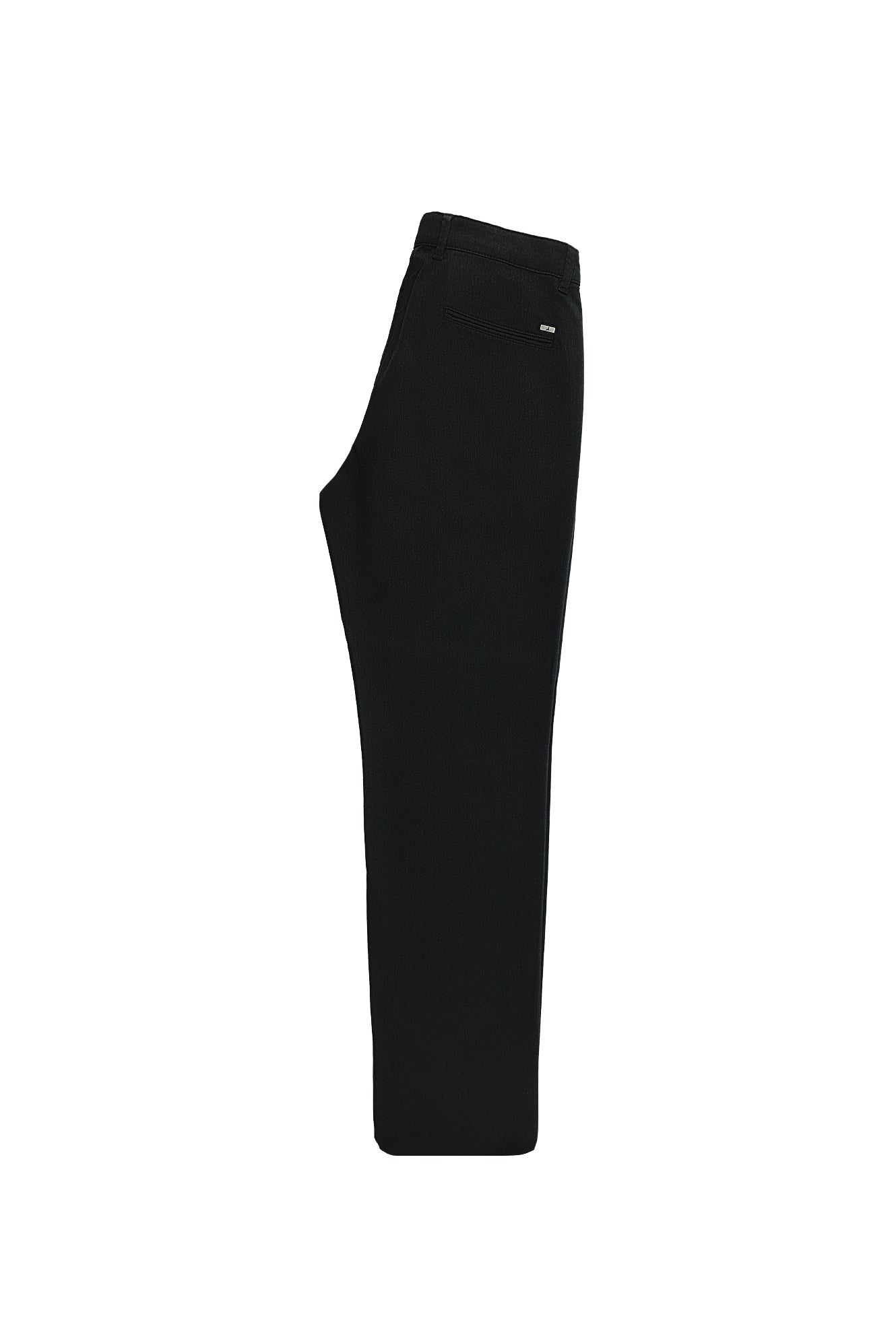Siyah Regular Fit Likralı Gabardin Pantolon