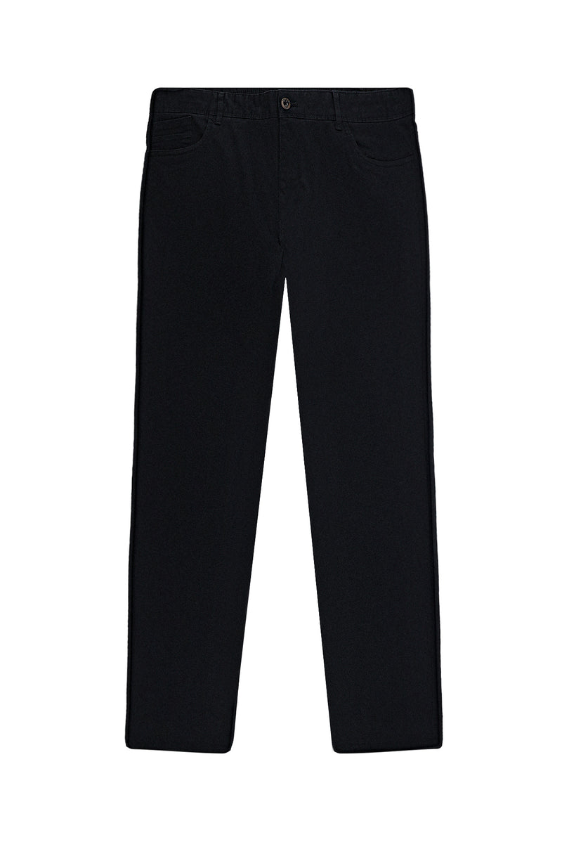 Siyah Slim Fit Dar Kesim Likralı Kanvas / Chino Pantolon