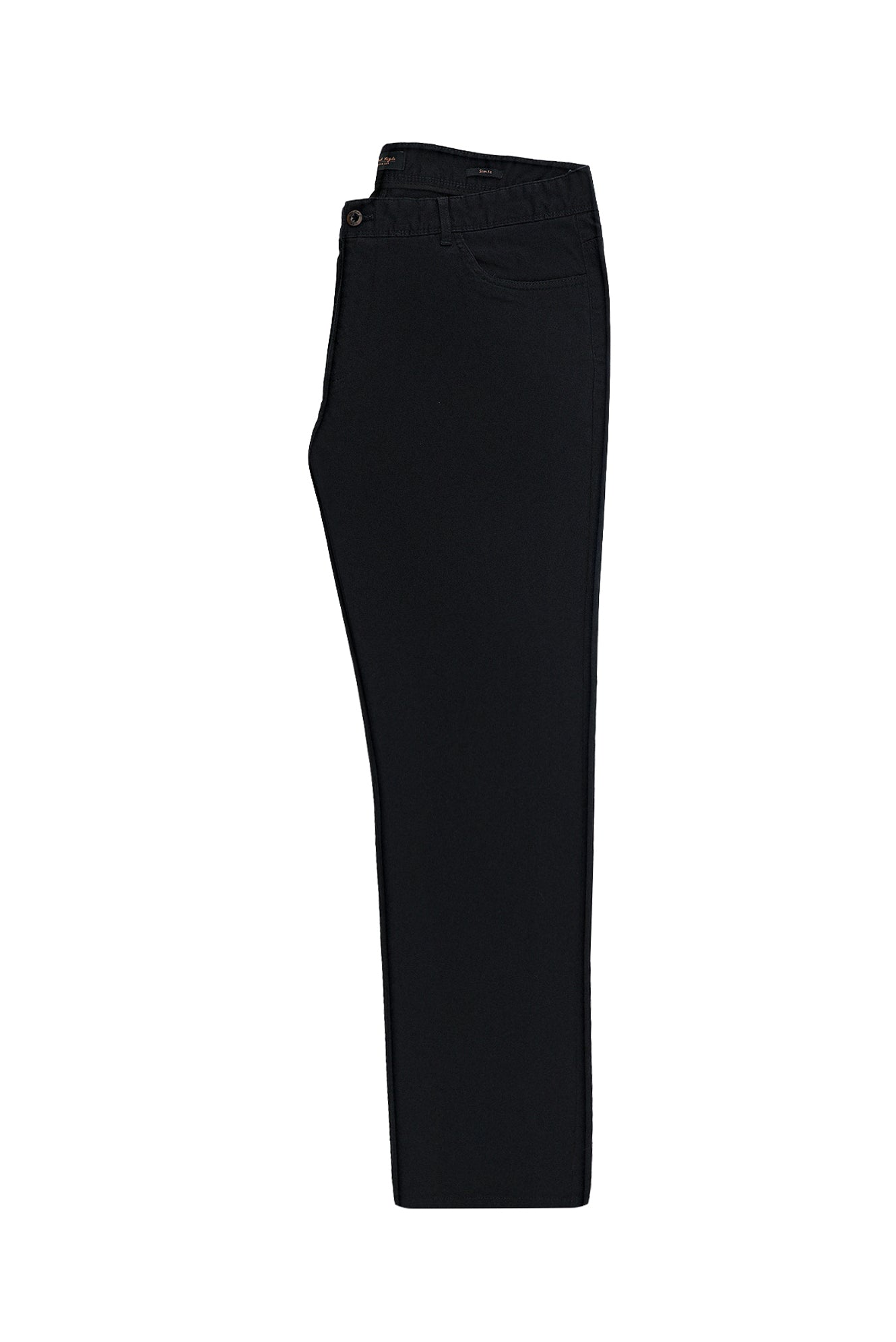 Siyah Slim Fit Dar Kesim Likralı Kanvas / Chino Pantolon