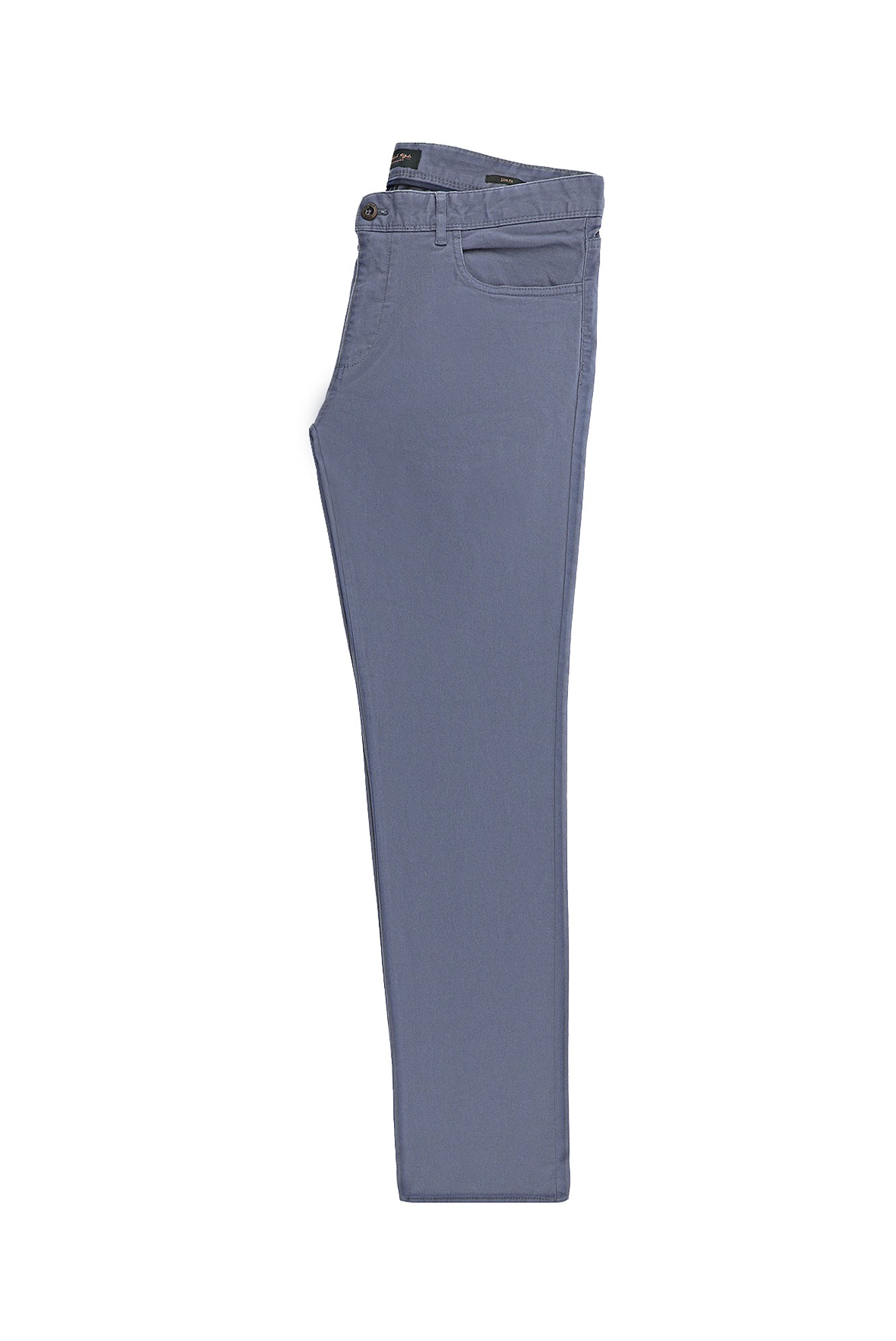 Mavi Slim Fit Dar Kesim Likralı Kanvas / Chino Pantolon