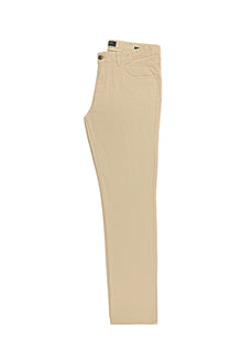 Açık Bej Slim Fit Dar Kesim Likralı Kanvas / Chino Pantolon