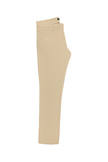 Açık Bej Slim Fit Dar Kesim Likralı Kanvas / Chino Pantolon