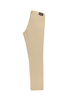 Açık Bej Slim Fit Dar Kesim Likralı Kanvas / Chino Pantolon