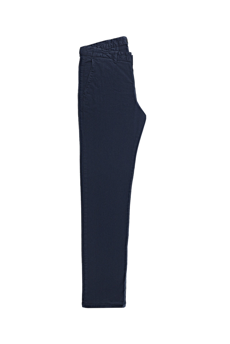 Koyu Lacivert Relaxed Fit Rahat Kesim Likralı Kanvas / Chino Pantolon