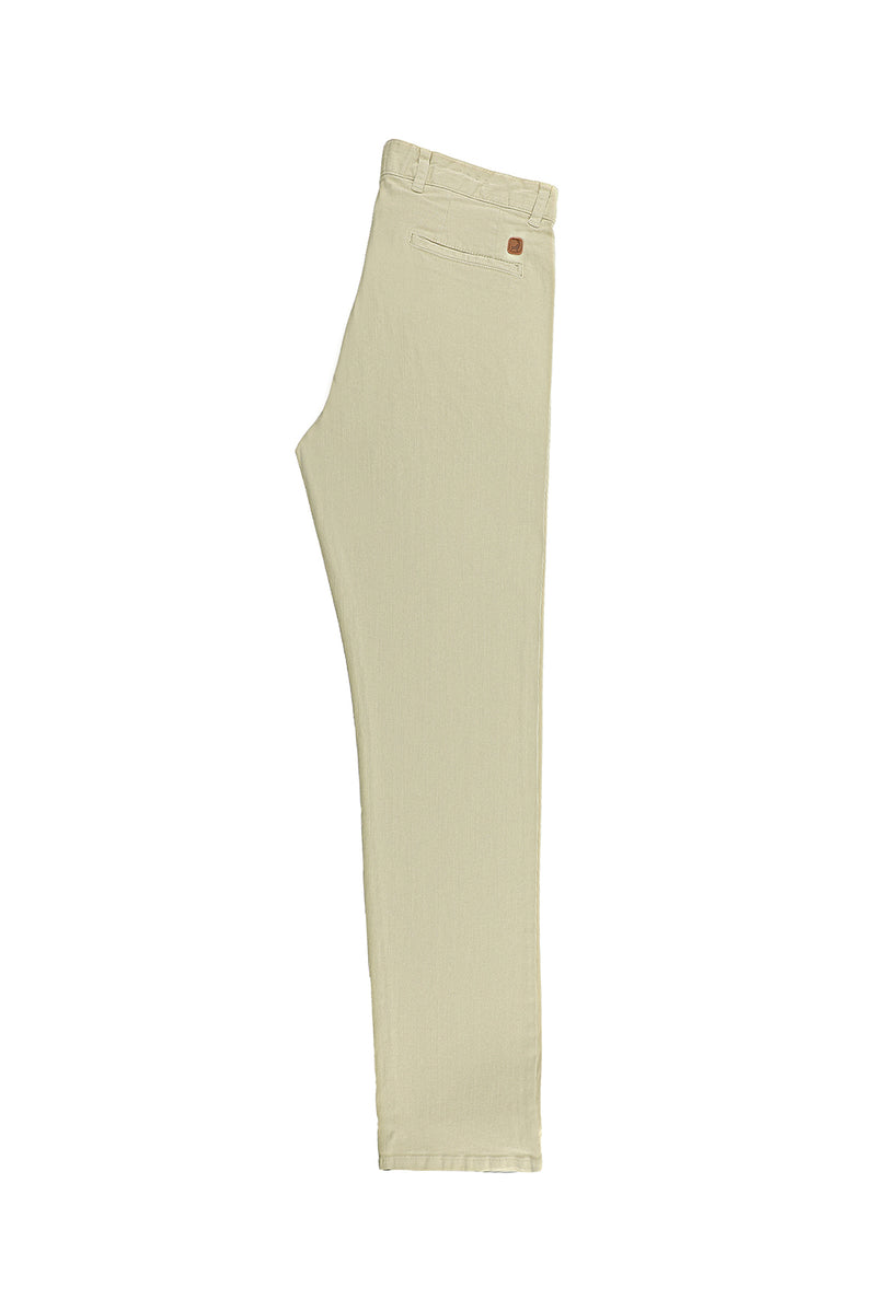 Açık Bej Regular Fit Likralı Kanvas / Chino Pantolon