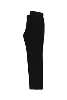 Siyah Relax Fit Rahat Kesim Likralı Gabardin Pantolon
