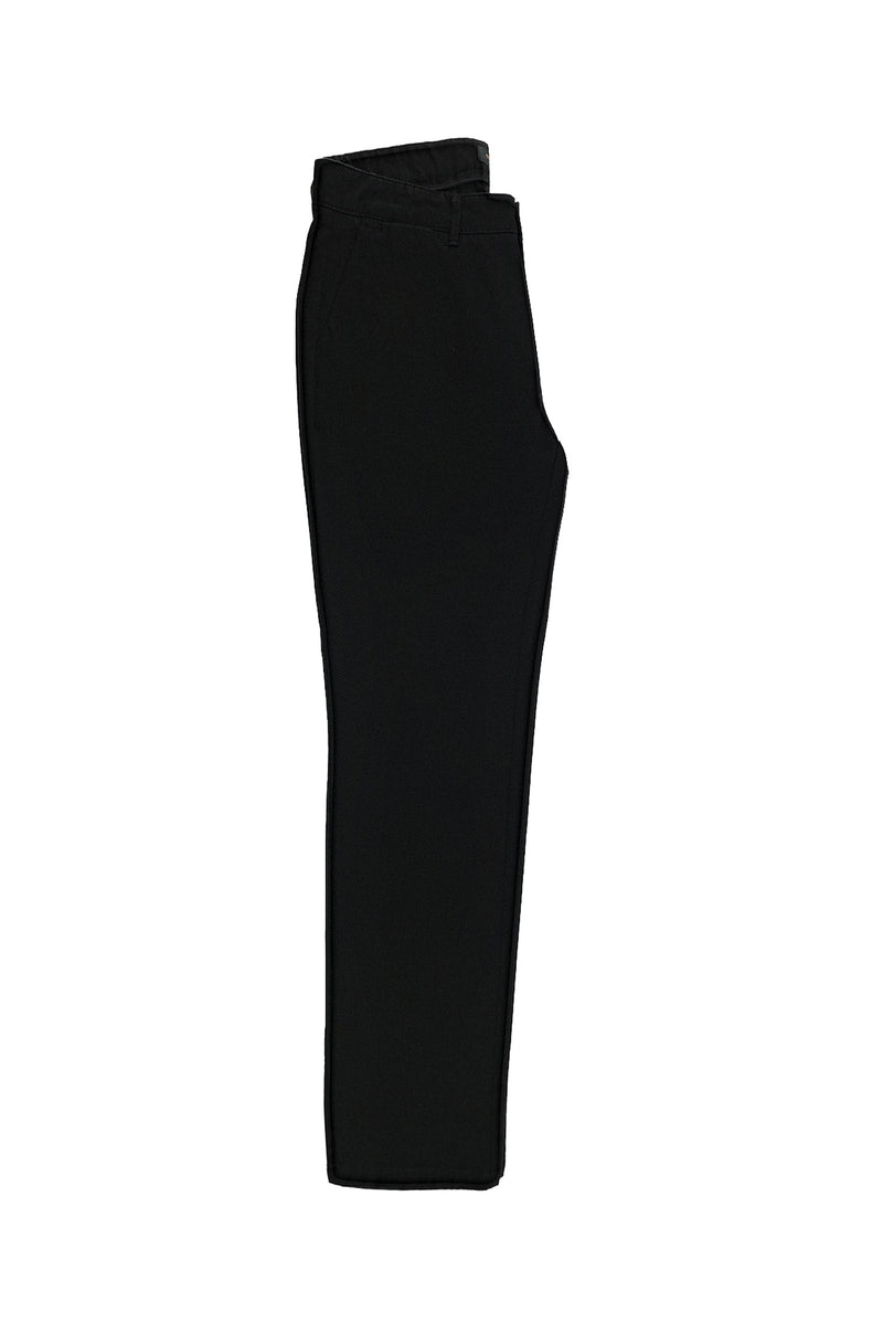 Siyah Slim Fit Dar Kesim Likralı Gabardin Pantolon