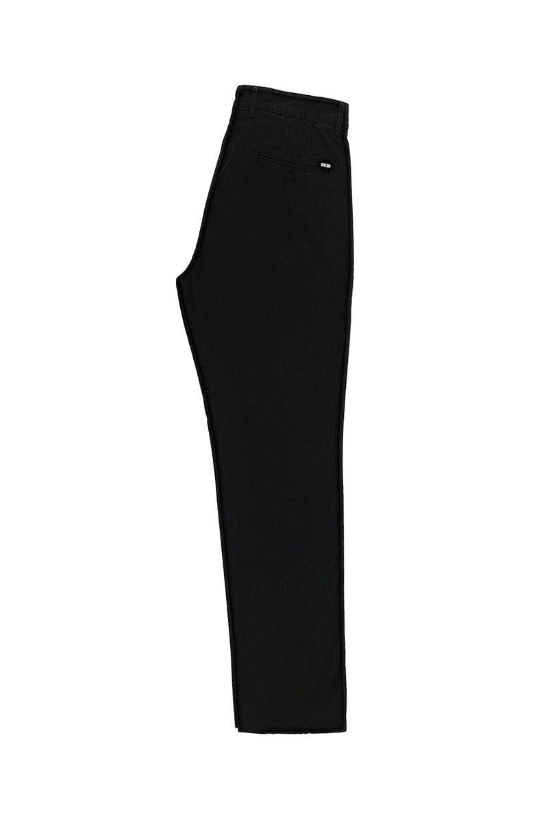 Siyah Slim Fit Dar Kesim Likralı Gabardin Pantolon