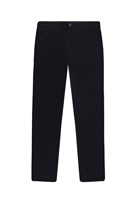 Orta Lacivert Slim Fit Dar Kesim Likral? Gabardin Pantolon-Abdullah Ki??l?