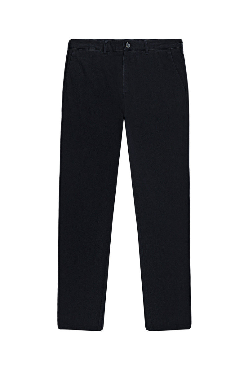 Orta Lacivert Slim Fit Dar Kesim Likral? Gabardin Pantolon-Abdullah Ki??l?
