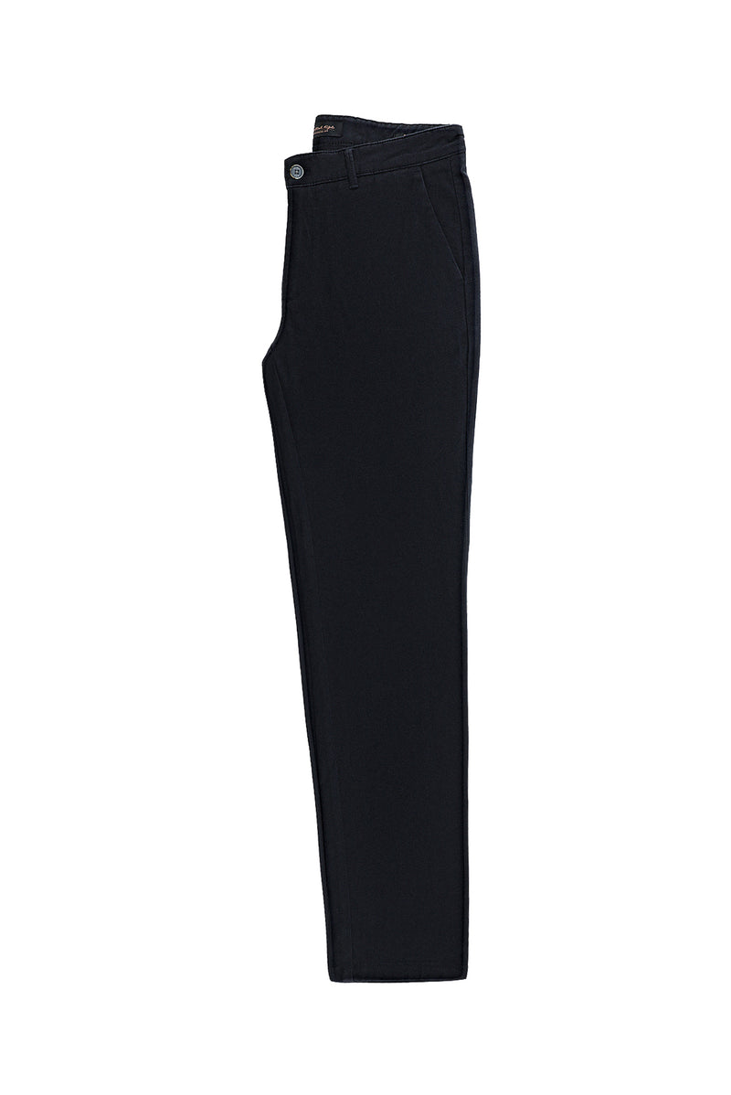 Orta Lacivert Regular Fit Likralı Gabardin Pantolon