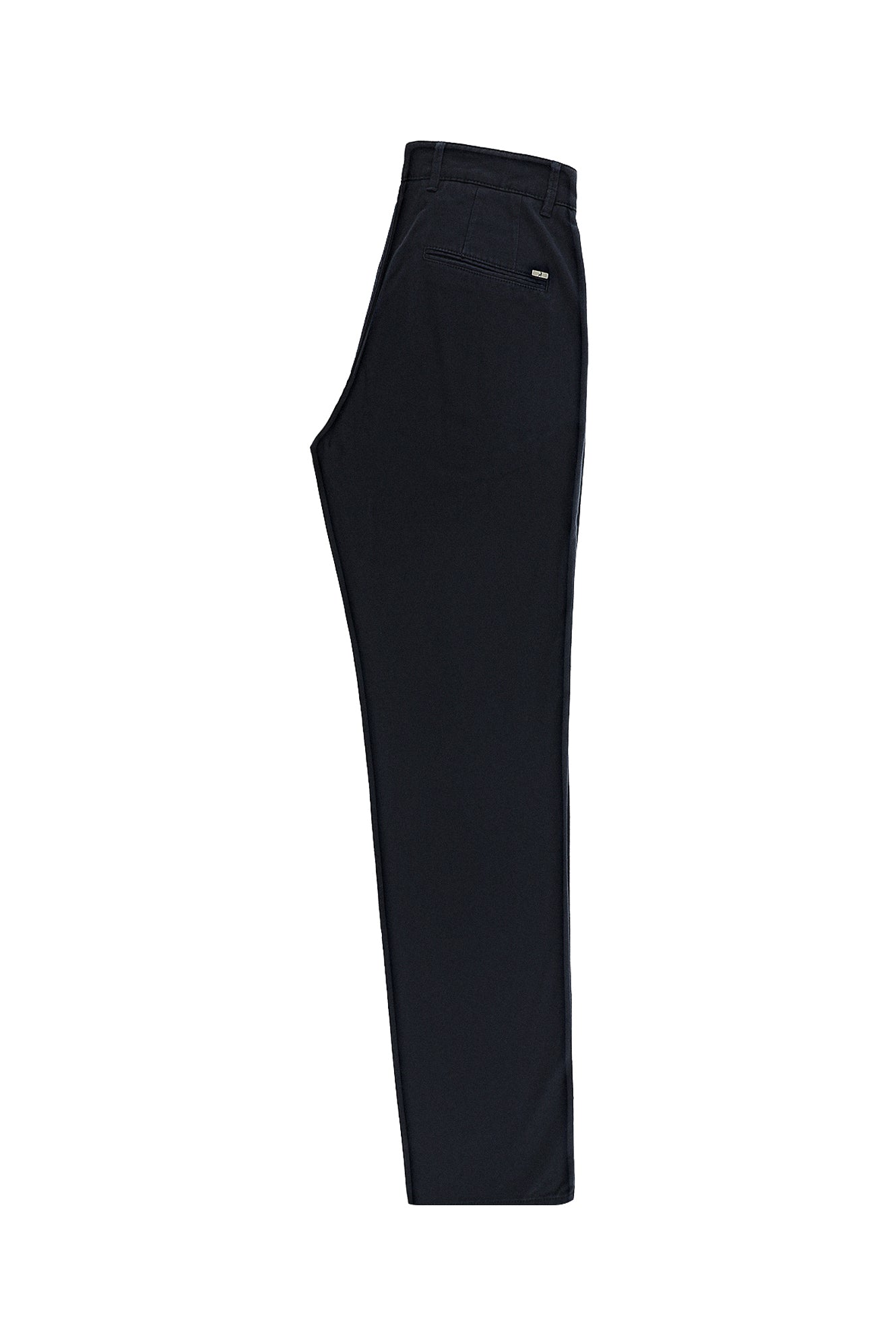 Orta Lacivert Slim Fit Dar Kesim Likral? Gabardin Pantolon-Abdullah Ki??l?