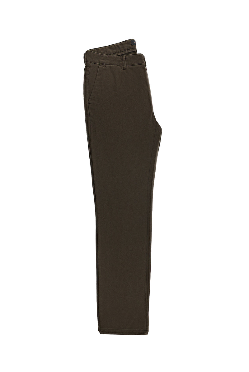 Koyu Kahve Relax Fit Rahat Kesim Likralı Gabardin Pantolon
