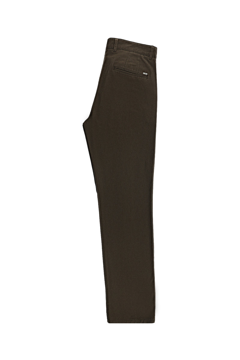 Koyu Kahve Relax Fit Rahat Kesim Likralı Gabardin Pantolon