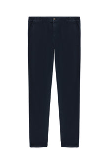 Koyu Lacivert Regular Fit Likralı Kanvas / Chino Pantolon