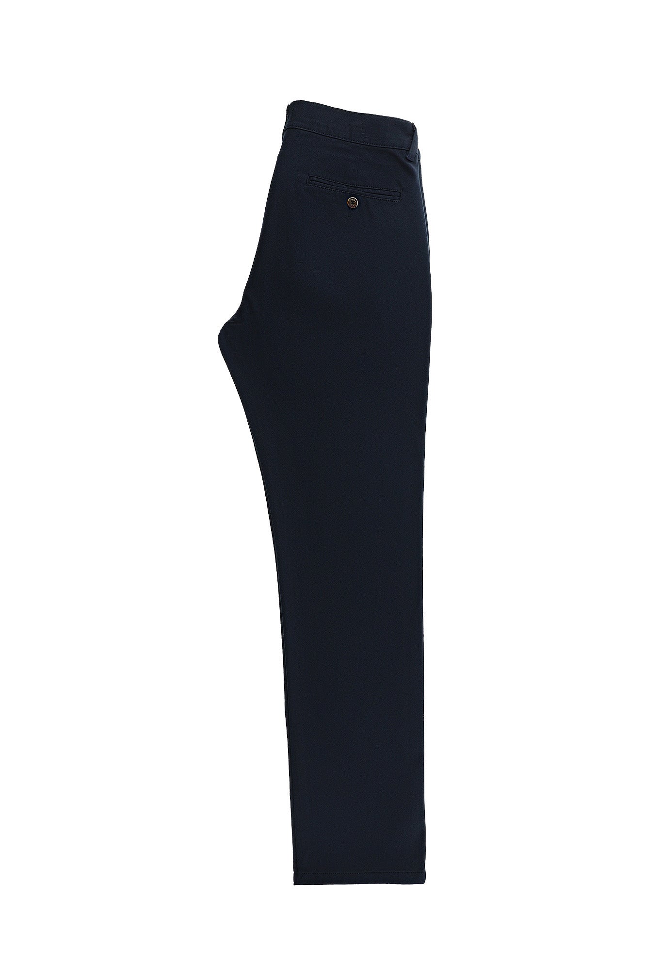 Koyu Lacivert Regular Fit Likralı Kanvas / Chino Pantolon
