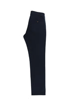 Koyu Lacivert Regular Fit Likralı Kanvas / Chino Pantolon