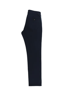 Koyu Lacivert Regular Fit Likralı Kanvas / Chino Pantolon