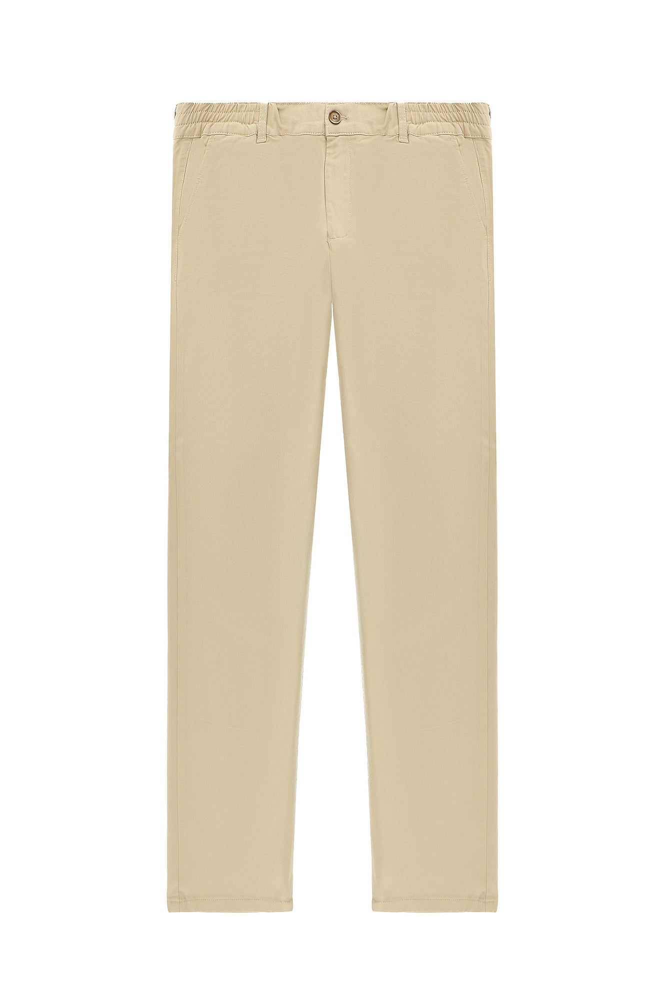 Orta Bej Regular Fit Likralı Kanvas / Chino Pantolon