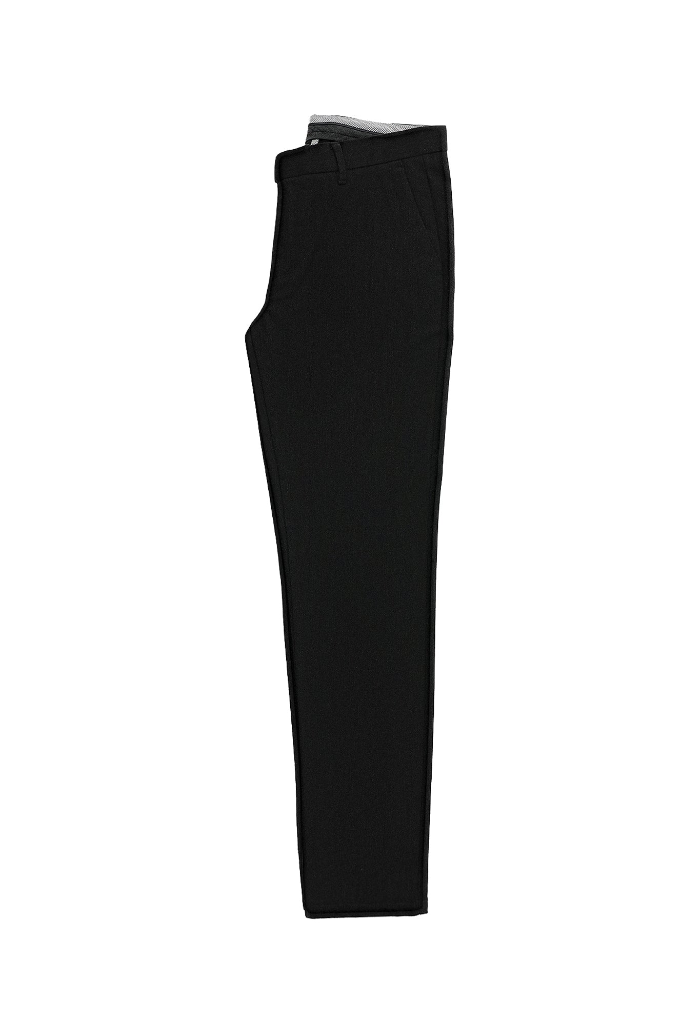 Siyah Slim Fit Dar Kesim Likralı Kanvas / Chino Pantolon