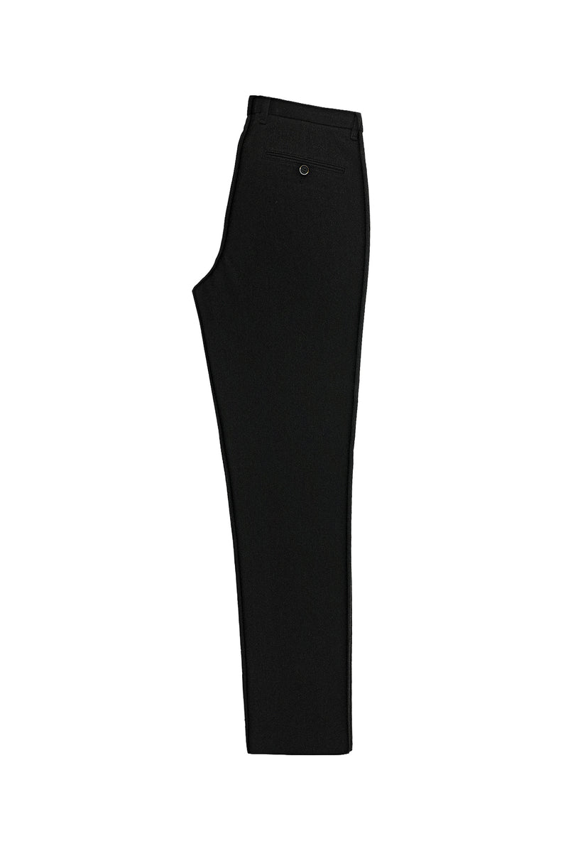 Siyah Slim Fit Dar Kesim Likralı Kanvas / Chino Pantolon