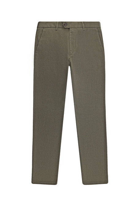 Açık Bej Slim Fit Dar Kesim Likralı Kanvas / Chino Pantolon