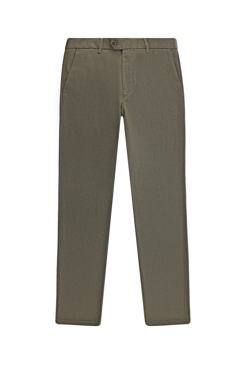Açık Bej Slim Fit Dar Kesim Likralı Kanvas / Chino Pantolon